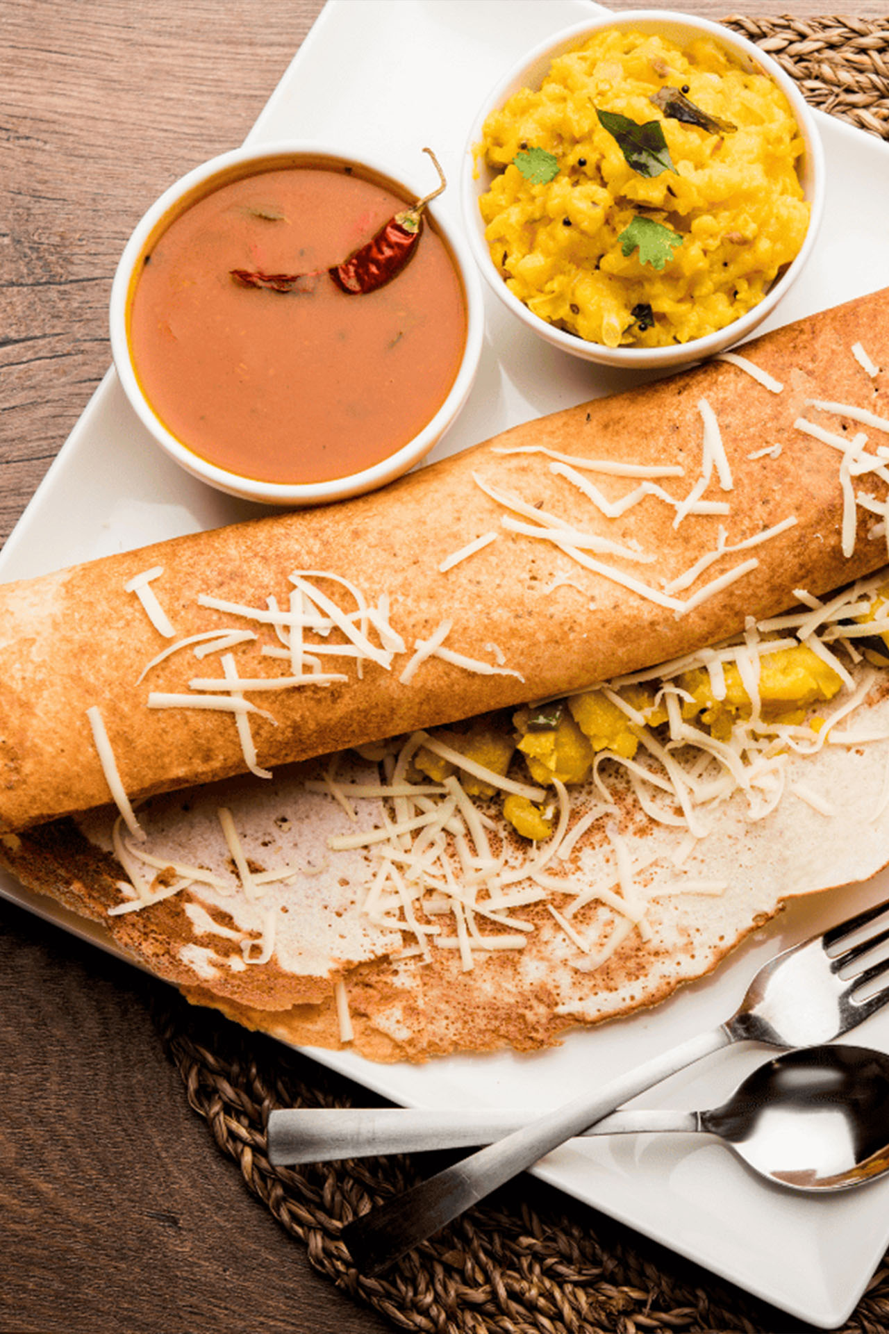 cheese masala dosa